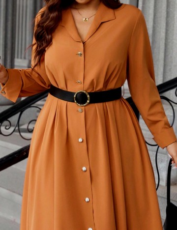 Rochie lunga SHEIN CURVE, portocaliu