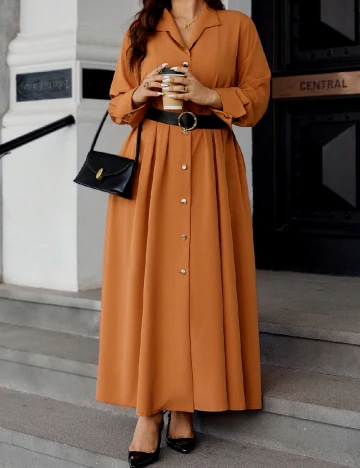 Rochie lunga SHEIN CURVE, portocaliu