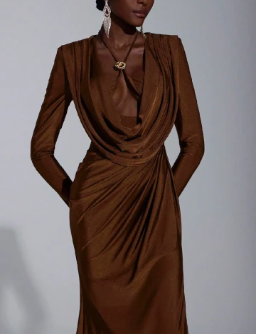 Rochie lunga SHEIN, maro