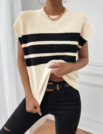 
						Vesta SHEIN, crem/negru