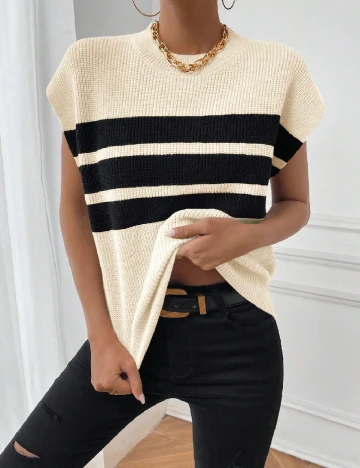 Vesta SHEIN, crem/negru