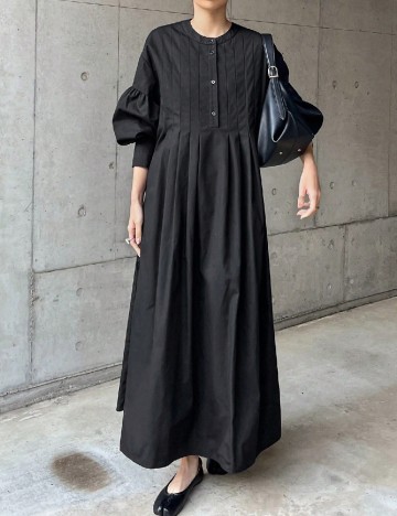 
						Rochie lunga Friful, negru