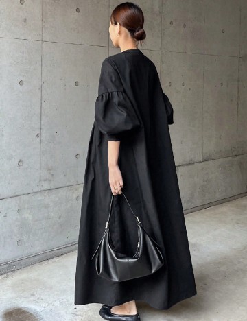 Rochie lunga Friful, negru