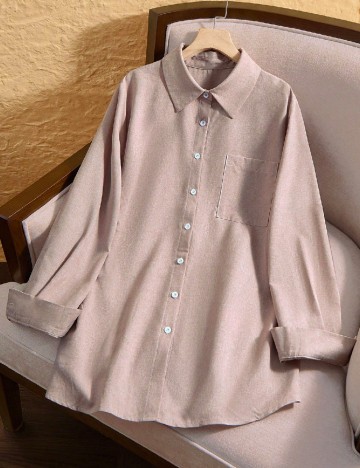 
						Camasa SHEIN CURVE, maro deschis