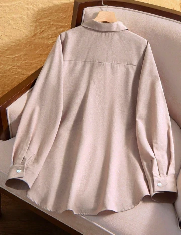 Camasa SHEIN CURVE, maro deschis