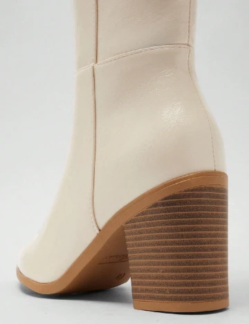 Cizme SHEIN, crem