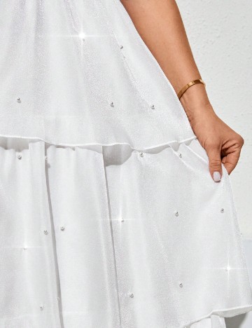 Rochie lunga SHEIN CURVE, alb