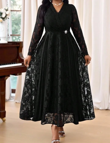 Rochie lunga SHEIN CURVE, negru