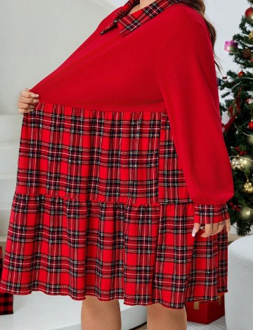 Rochie scurta SHEIN CURVE, rosu