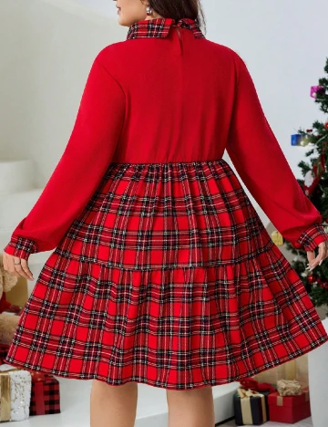 Rochie scurta SHEIN CURVE, rosu