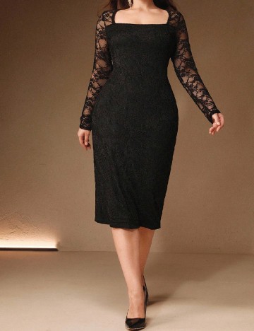 Rochie medie Anewsta Curve, negru