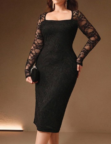 Rochie medie Anewsta Curve, negru