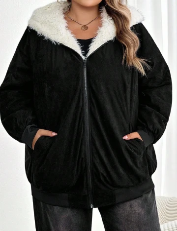 Hanorac SHEIN CURVE, negru