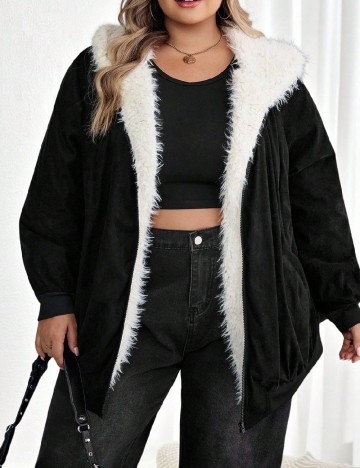 Hanorac SHEIN CURVE, negru