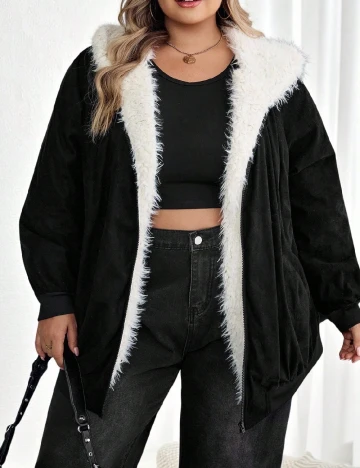 Hanorac SHEIN CURVE, negru