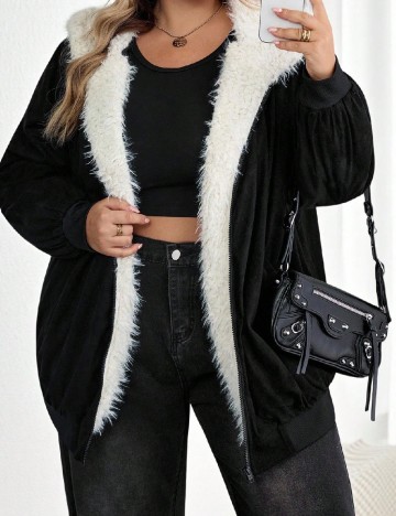 Hanorac SHEIN CURVE, negru