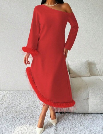 Rochie medie SHEIN, rosu