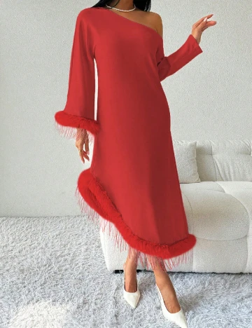 Rochie medie SHEIN, rosu