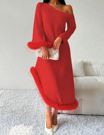 Rochie medie SHEIN, rosu