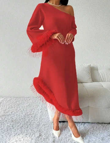 Rochie medie SHEIN, rosu