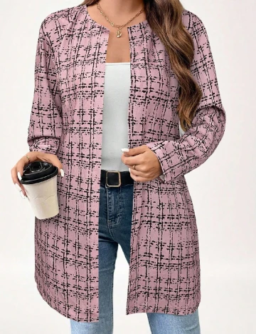 Cardigan SHEIN CURVE, roz