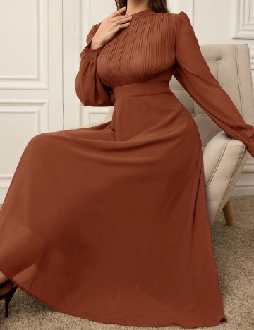 Rochie medie SHEIN CURVE, maro