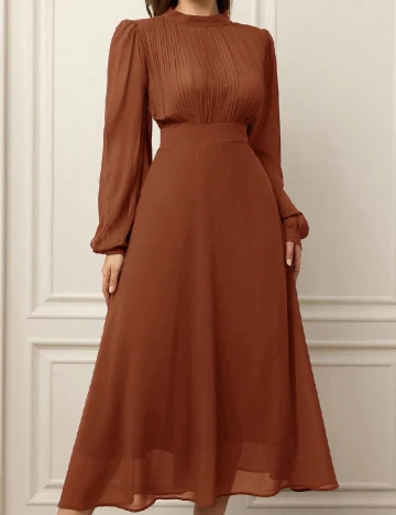 Rochie medie SHEIN CURVE, maro