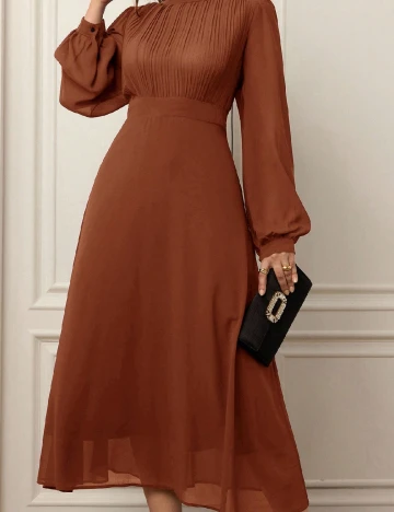 Rochie medie SHEIN CURVE, maro