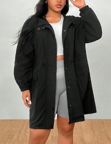 
						Geaca impermeabila SHEIN CURVE, negru