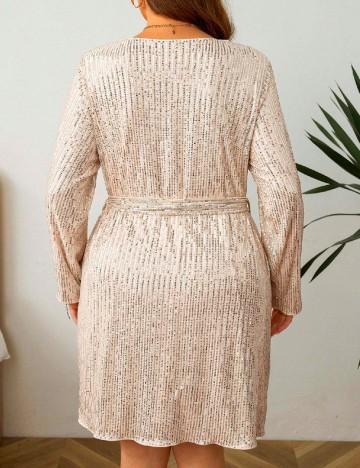 Rochie scurta SHEIN CURVE, crem