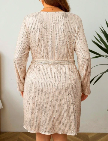 Rochie scurta SHEIN CURVE, crem