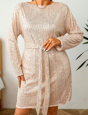 Rochie scurta SHEIN CURVE, crem