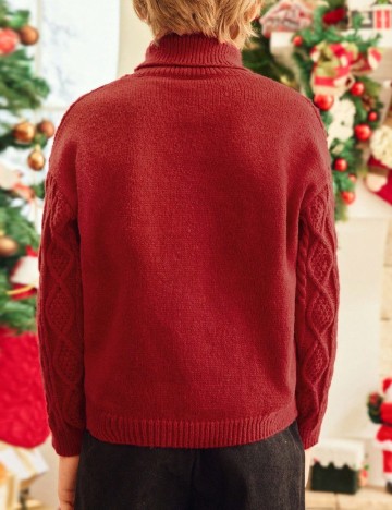 Pulover Shein Kids, rosu