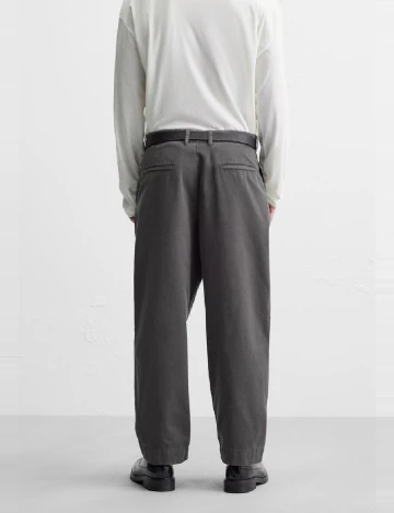 Pantaloni Zara, gri petrol