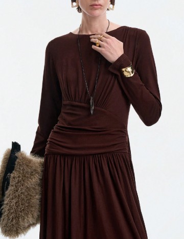 Rochie lunga SHEIN, maro