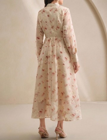 Rochie medie Anewsta, crem