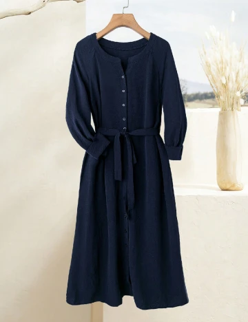 Rochie medie SHEIN CURVE, bleumarin inchis