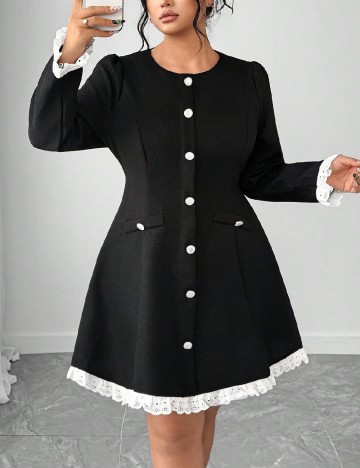 Rochie scurta SHEIN CURVE, negru