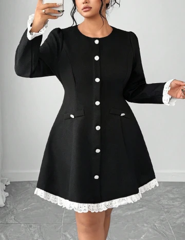 Rochie scurta SHEIN CURVE, negru