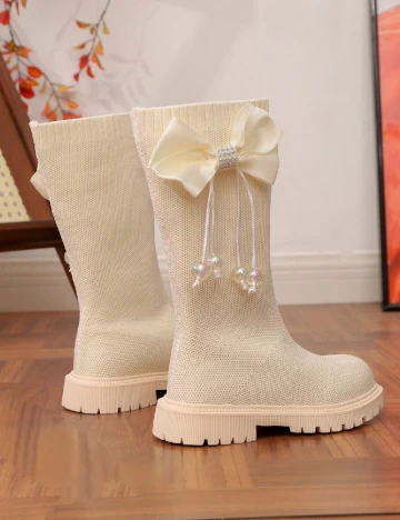 Cizme Shein Kids, crem