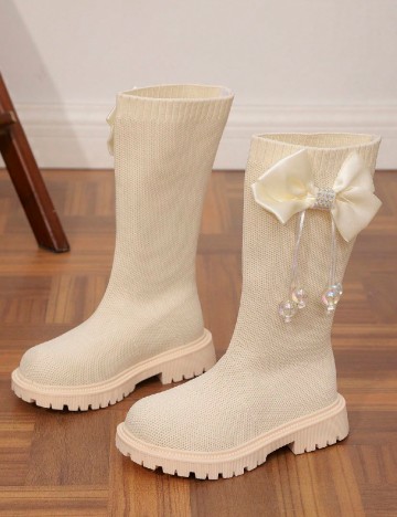 Cizme Shein Kids, crem