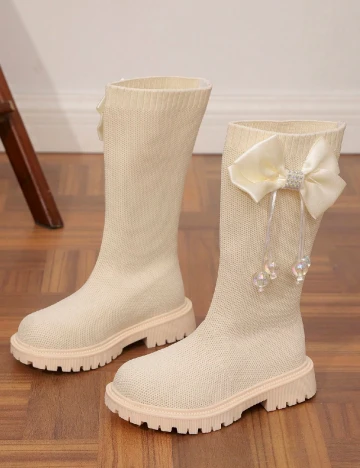 Cizme Shein Kids, crem