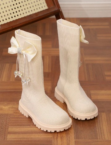 Cizme Shein Kids, crem