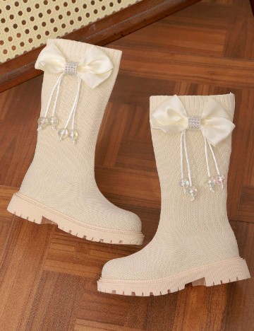 Cizme Shein Kids, crem