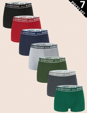 
						Set Boxeri 7 perechi SHEIN Plus Size Men, mix culori