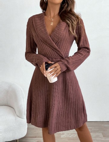 Rochie scurta SHEIN, maro