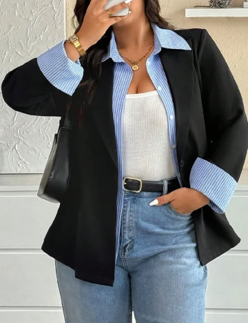 Sacou SHEIN CURVE, negru