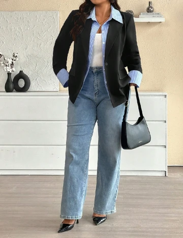 Sacou SHEIN CURVE, negru