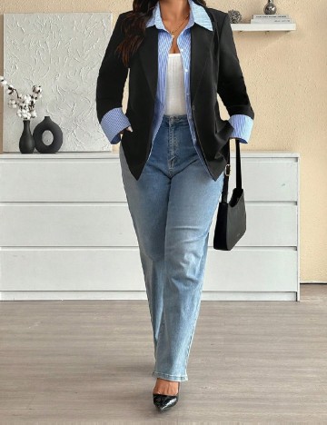 Sacou SHEIN CURVE, negru