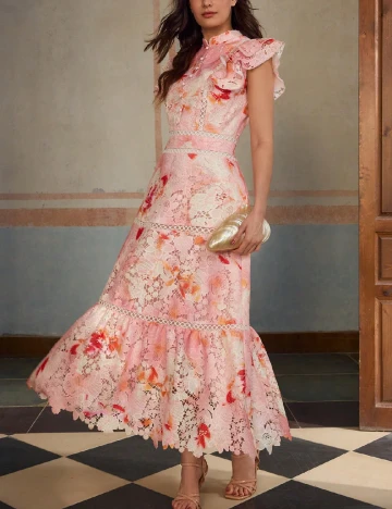 Rochie medie Zeylah, roz